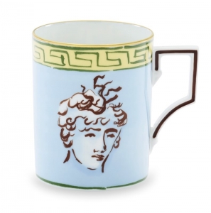 Ginori Il Viaggio Di Nettuno Mug - Light Blue + Yellow - 13.5 oz.